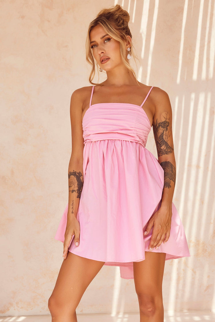 Little Touch Mini Dress - Hot Pink