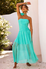 The Briana Maxi Dress - Sea Green