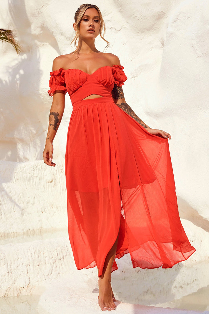 Perfect Storm Maxi Dress - Red