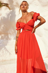 Perfect Storm Maxi Dress - Red