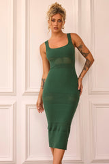 Lily Rose Midi Dress - Forest Green