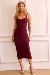 Lily Rose Midi Dress - Plum