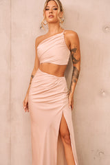 Make You Mine Maxi Skirt - Beige