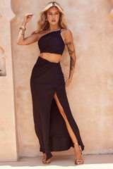 Make You Mine Maxi Skirt - Black