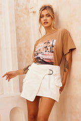 One To Want Mini Skirt - White