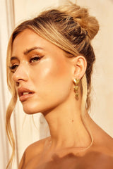 Float Heart Earrings - Gold