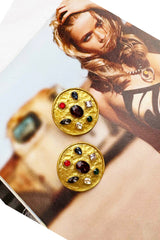 Martini Stud Earrings - Gold