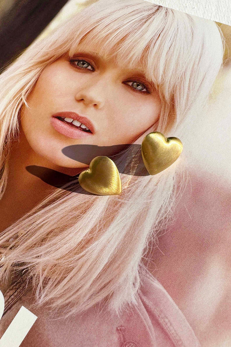 Heart Beat Earrings - Gold