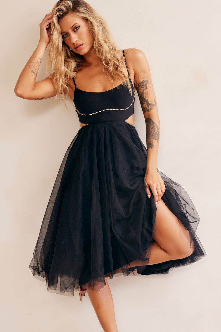 Got Glam Midi Dress - Black