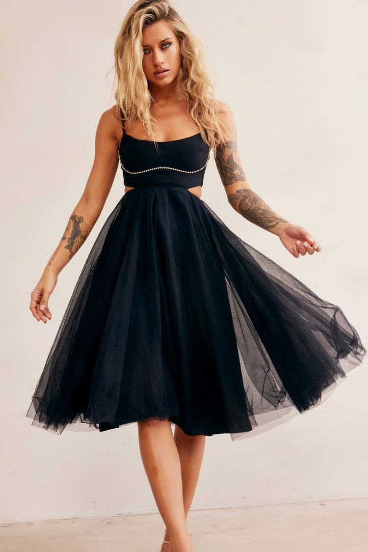 Got Glam Midi Dress - Black