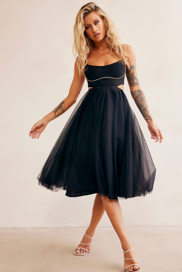 Got Glam Midi Dress - Black