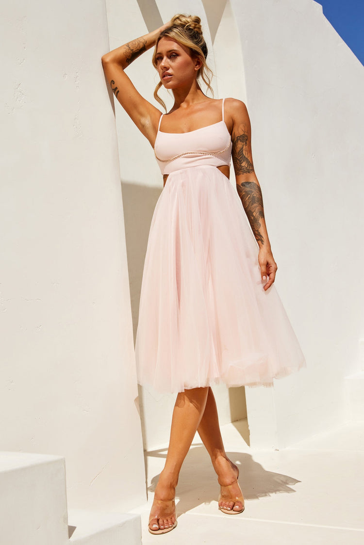 Got Glam Midi Dress - Blush