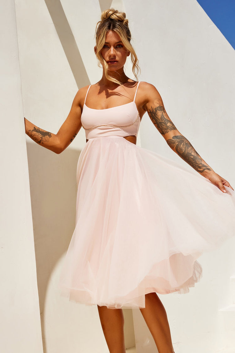 Got Glam Midi Dress - Blush