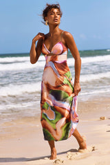 Name Me Maxi Dress - Orange Multi