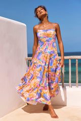 Magic Lifestyle Maxi Dress - Purple Multi