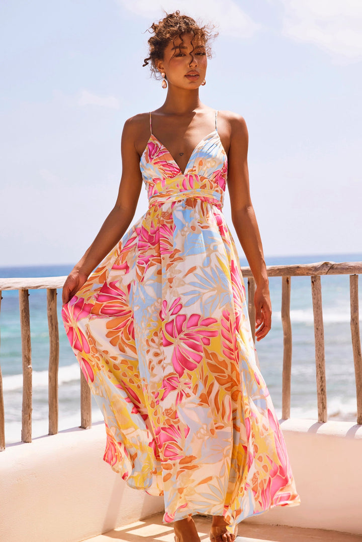 New Fantasy Maxi Dress - Pink Multi