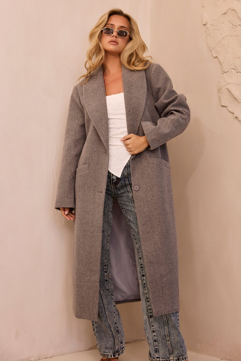 Opal Swing Coat - Grey