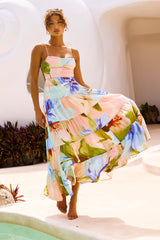 Endless Wishes Maxi Dress - Green Multi