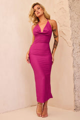 Amanda Midi Dress - Hot Pink