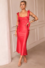 Arabella Midi Dress - Red