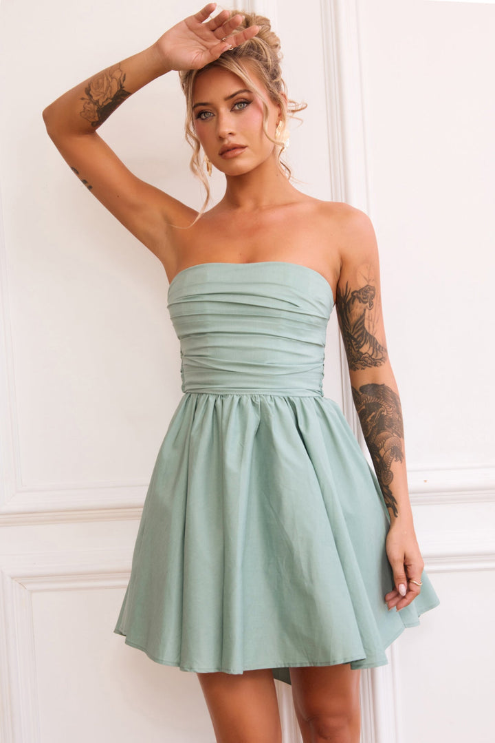 Sugar Crush Mini Dress - Sage