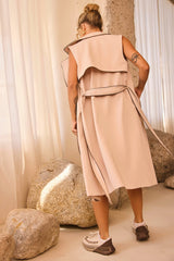 Rowan Sleeveless Trench - Beige