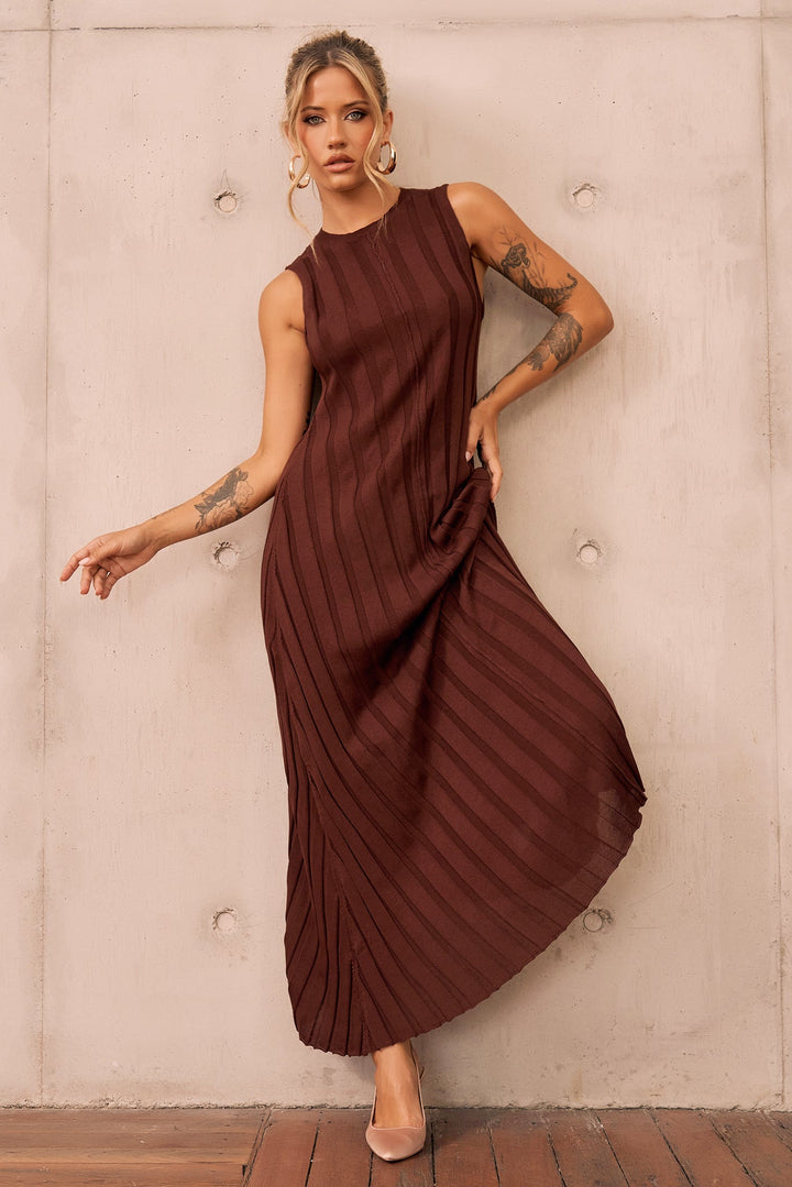 Francis Knit Maxi Dress - Chocolate