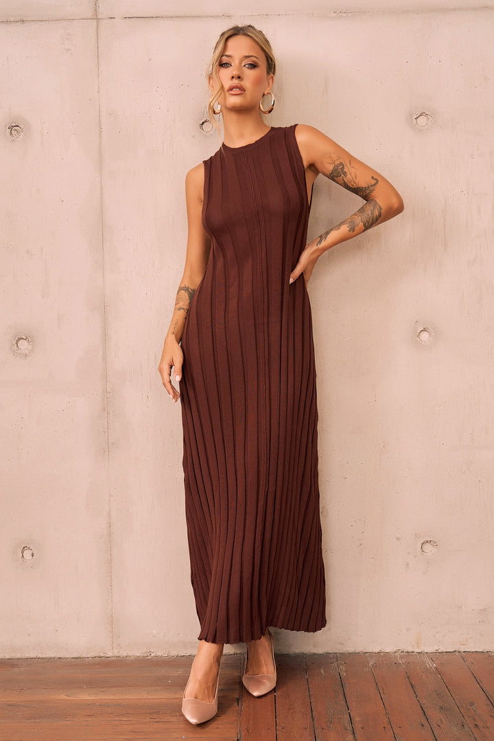 Francis Knit Maxi Dress - Chocolate