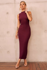 Significant Others Knit Midi Dress - Wine