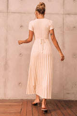 She Made Me Knit Maxi Dress - Beige