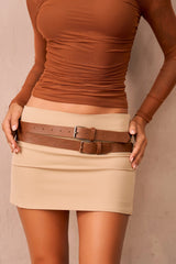 Whisper Mini Skirt - Beige