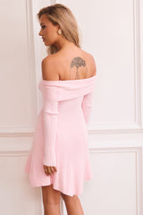 New In Town Knit Mini Dress - Pink