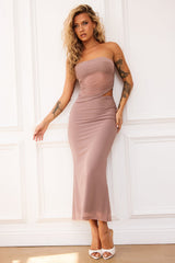 Later Feelings Maxi Dress - Taupe