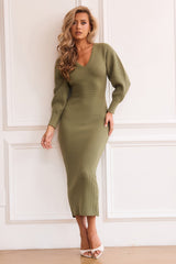 Reggie Knit Midi Dress - Moss