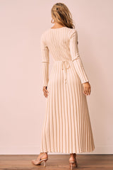 Flutter By Me Knit Maxi Dress - Beige