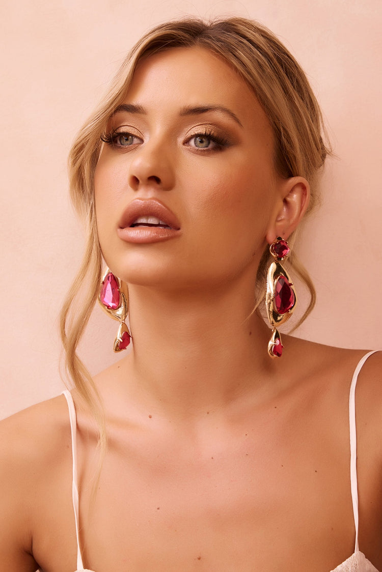 Scarlet Luxe Earrings - Pink