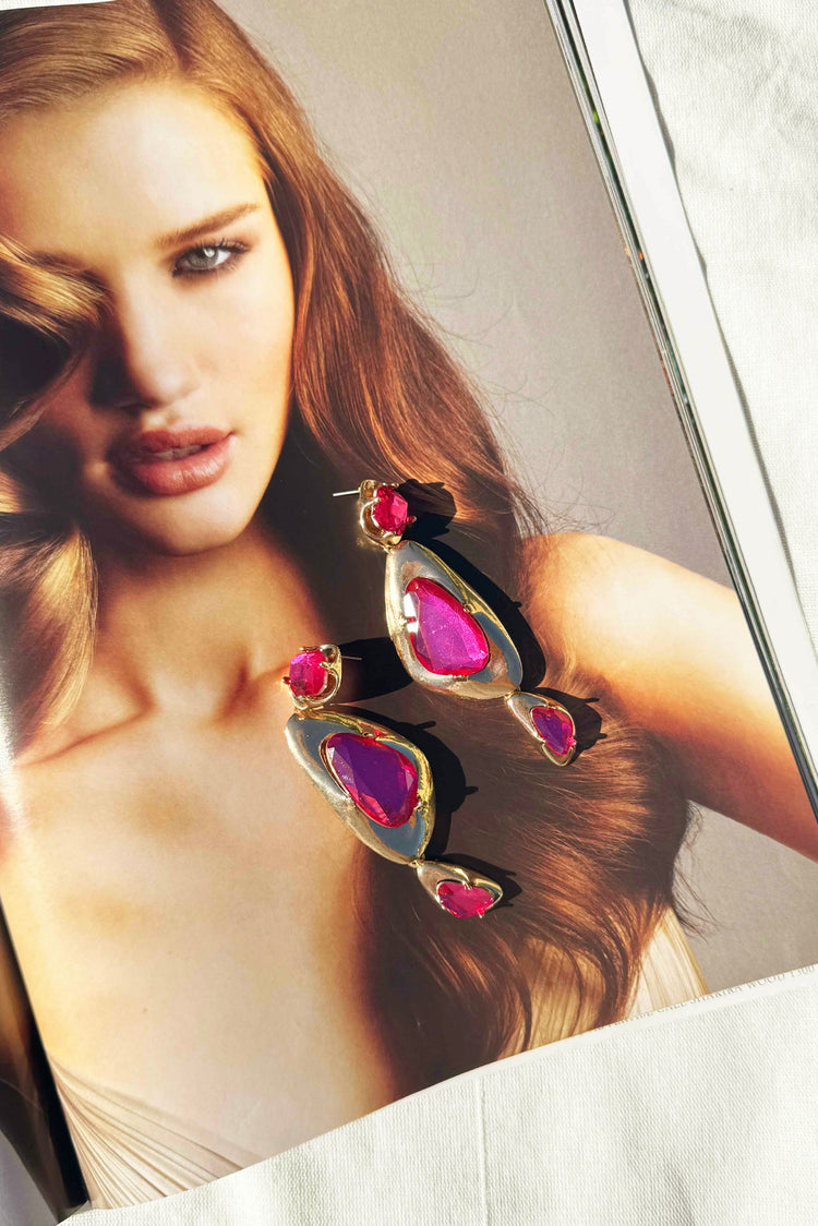 Scarlet Luxe Earrings - Pink