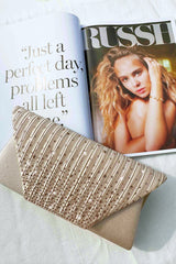 Bejeweled Clutch Bag - Champagne